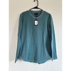 NWT GOODLIFE Mens Teal Long Sleeve Crewneck T-Shirt Made in USA Size Medium